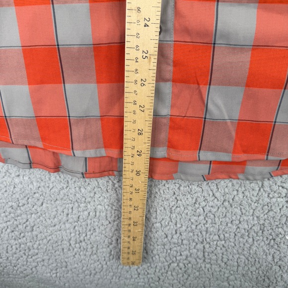 Club Ride Shirt Men's Large Orange Short Sleeve Cycling Casual Pearl Snap - Picture 5 of 9